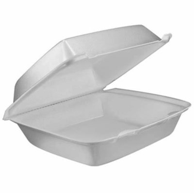 8X8 MED 1-COMP WHITE FOAM HINGED CONT